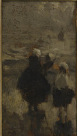 KS 1990 023
<br/>
Vrouw en meisje op straat in Scheveningen
<br/>
<em>Bauer, Marius (1867-1932)</em>